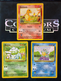 Pokemon Karten - 3 Starker Base Set Glumanda, Bisasam, Schiggy (deutsch)