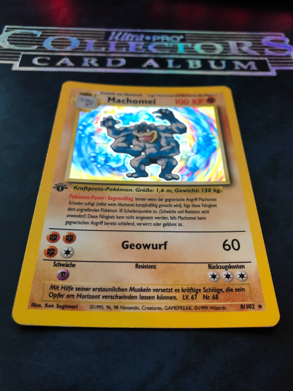 Pokemon Karte - Machomei Holo 1. Edition Base Set (1999)